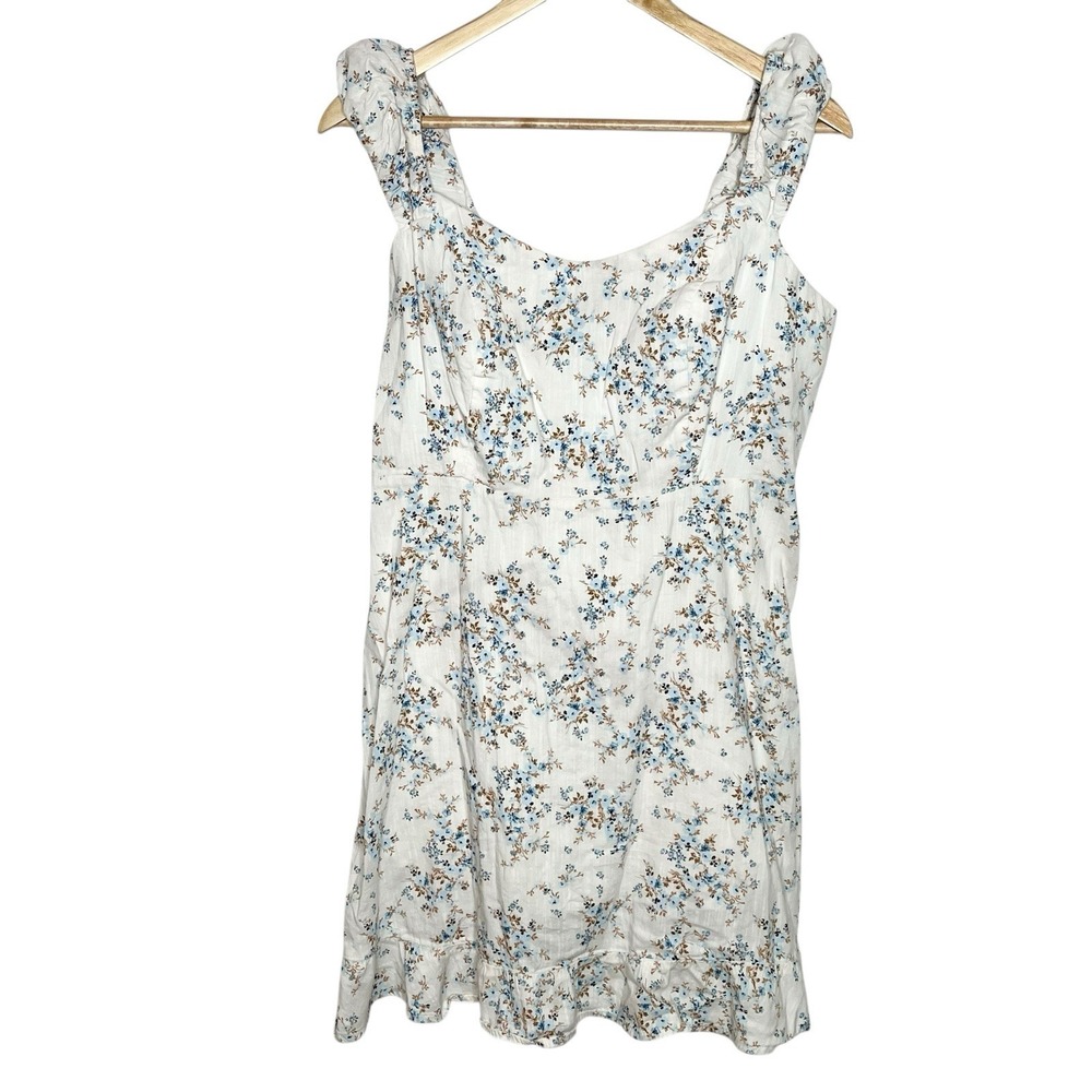 Old Navy Babydoll Mini Dress Womens Size L Milkmaid Cottage Peasant Floral